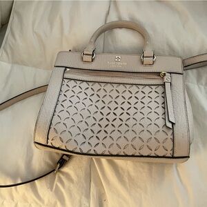 Kate Spade Cream Satchel with Cutout Design